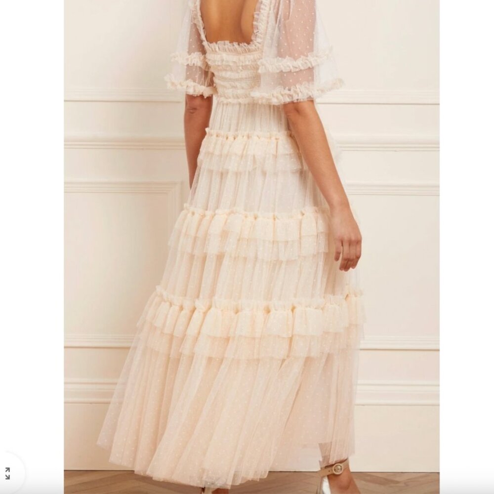 Needle & Thread Cream Ruffled Prom Dress - Picture 2 of 15